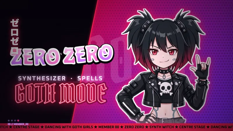 MV「Dancing with Goth Girls」のZERO ZEROキャラクター紹介
